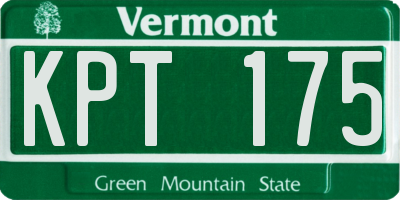 VT license plate KPT175
