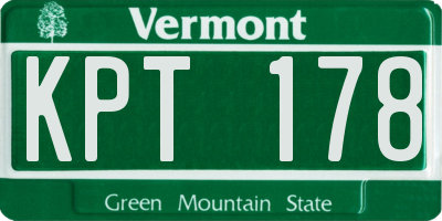 VT license plate KPT178