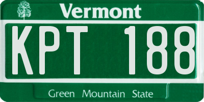 VT license plate KPT188
