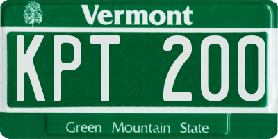 VT license plate KPT200