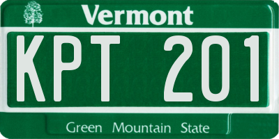 VT license plate KPT201