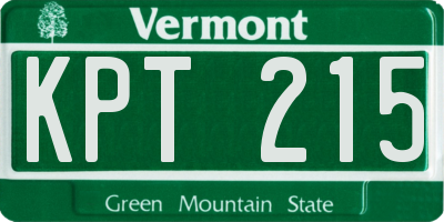 VT license plate KPT215