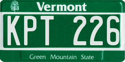VT license plate KPT226