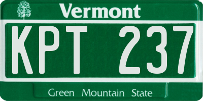 VT license plate KPT237