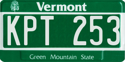 VT license plate KPT253