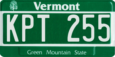 VT license plate KPT255