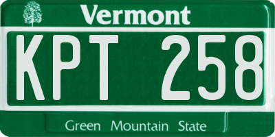 VT license plate KPT258