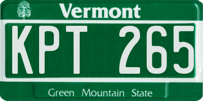 VT license plate KPT265