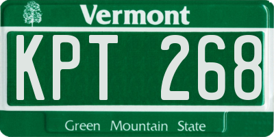 VT license plate KPT268