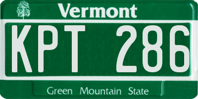 VT license plate KPT286