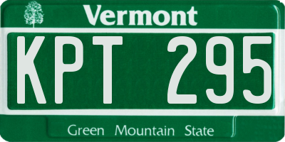 VT license plate KPT295