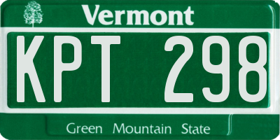 VT license plate KPT298