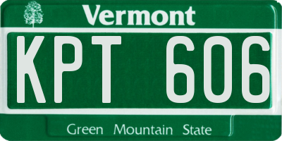 VT license plate KPT606