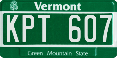 VT license plate KPT607