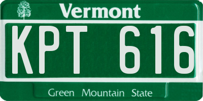 VT license plate KPT616