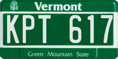 VT license plate KPT617