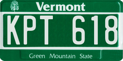 VT license plate KPT618