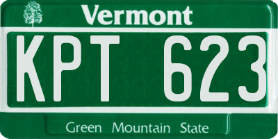 VT license plate KPT623