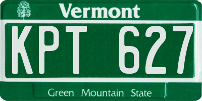 VT license plate KPT627