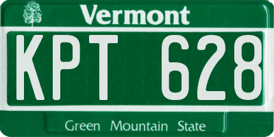 VT license plate KPT628