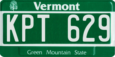 VT license plate KPT629