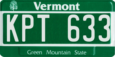 VT license plate KPT633
