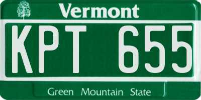 VT license plate KPT655
