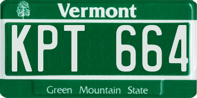 VT license plate KPT664