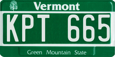 VT license plate KPT665