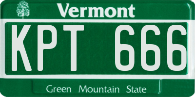 VT license plate KPT666