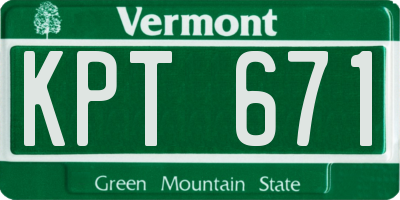 VT license plate KPT671