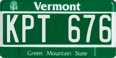 VT license plate KPT676