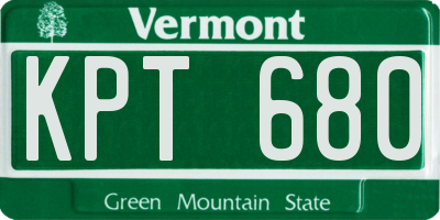 VT license plate KPT680