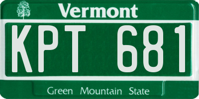 VT license plate KPT681