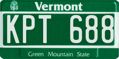 VT license plate KPT688