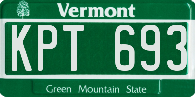 VT license plate KPT693