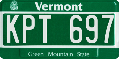 VT license plate KPT697