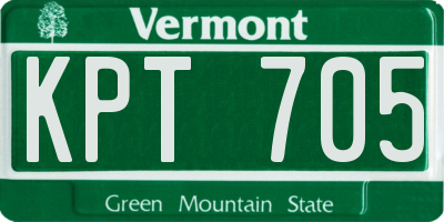 VT license plate KPT705
