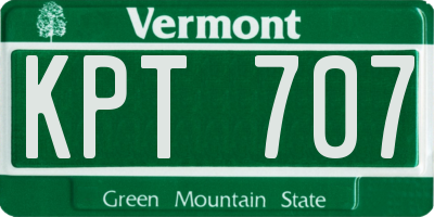 VT license plate KPT707