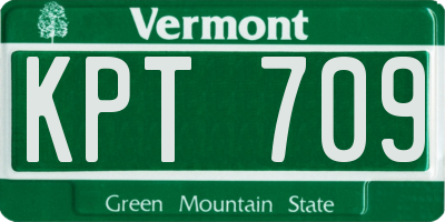 VT license plate KPT709