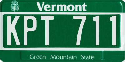 VT license plate KPT711