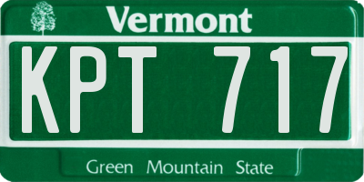 VT license plate KPT717