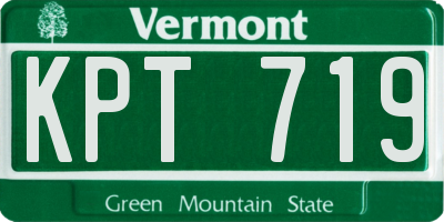 VT license plate KPT719
