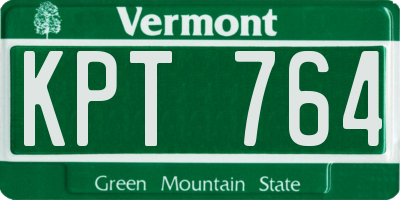 VT license plate KPT764