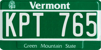 VT license plate KPT765