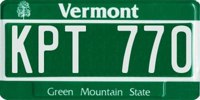 VT license plate KPT770