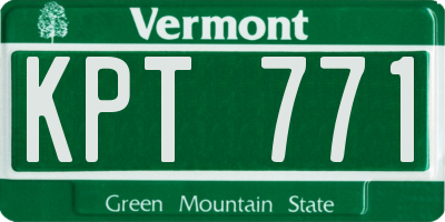 VT license plate KPT771