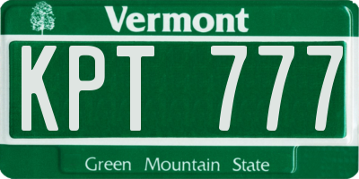 VT license plate KPT777