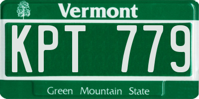 VT license plate KPT779
