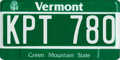 VT license plate KPT780